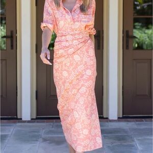 Julia Amory Coral Floral Pareo